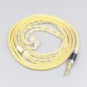 8 Core OCC Silver Gold Plated Braided Earphone Cable For AUDEZE iSINE 10 20 LX LCDi3 LCDi4