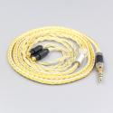 8 Core OCC Silver Gold Plated Braided Earphone Cable For Shure SRH1540 SRH1840 SRH1440 Headphone