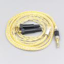 8 Core OCC Silver Gold Plated Braided Earphone Cable For Sony MDR-Z1R MDR-Z7 MDR-Z7M2 With Screw To Fix
