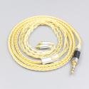 8 Core OCC Silver Gold Plated Braided Earphone Cable For Dunu dn-2002