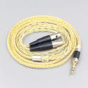 8 Core Silver Gold Plated Earphone Cable For Audeze LCD-3 LCD-2 LCD-2C LCD-4 LCD-X LCD-XC LCD-4z LCD-MX4 LCD-GX