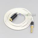 1m 16 Core OCC Silver Plated Headphone Earphone Extension Cable For 4.4mm male to female 