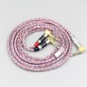 16 Core Silver OCC OFC Mixed Braided Cable For Verum 1 One Headphone Headset L Shape 3.5mm Pin Earpohone