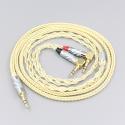 8 Core Gold Plated + Palladium Silver OCC Alloy Cable For Verum 1 One Headphone Headset L Shape 3.5mm Pin Earpohone