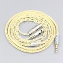 8 Core Gold Plated + Palladium Silver OCC alloy Cable For Audeze LCD-3 LCD-2 LCD-X LCD-XC LCD-4z LCD-MX4 LCD-GX Headset 