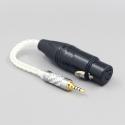 99% Pure Silver 8 Core Cable For 3.5mm 2.5mm 4.4mm 6.5mm Type C To XLR 4 pole Female Converter 