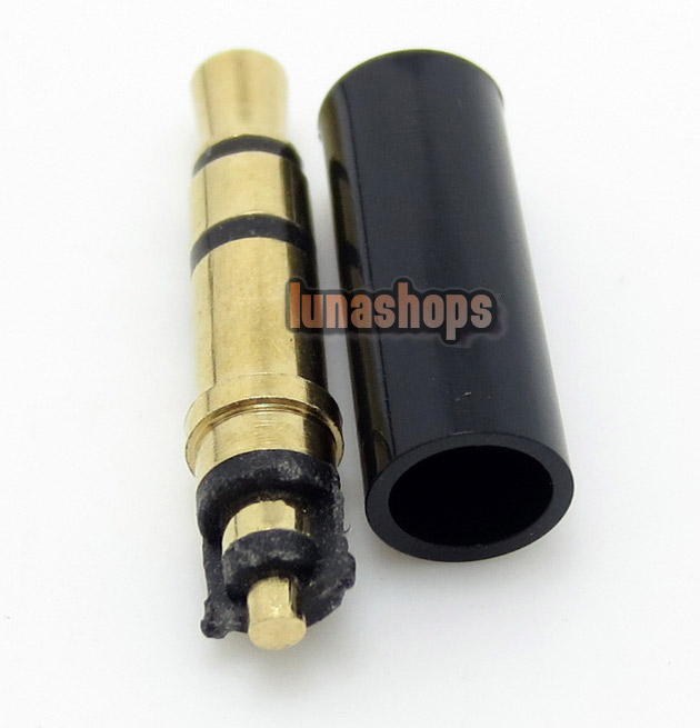 3 pole 3.5mm Stereo Male Male DIY Soldering Adapter Repair Plug LGZ-684