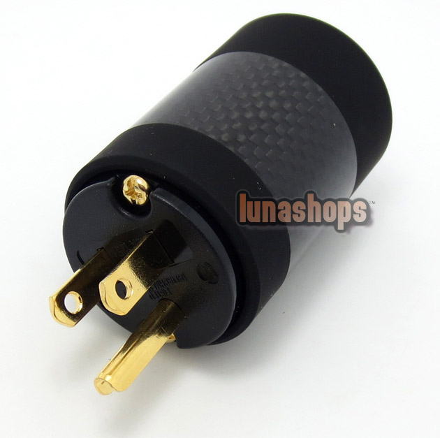 1pcs MPS Hades M Male Carbon Shell Power Plug Male For Diy Hifi Cable