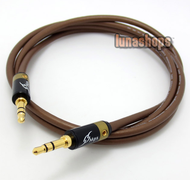 Mps X-5 Eagle 3.5mm Male To Male Plug Golden Plated Audio Cable For AMP Decoder