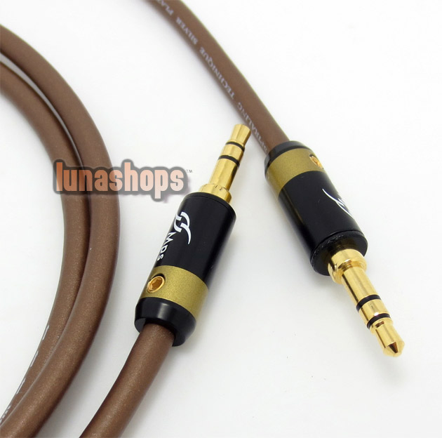 Mps X-5 Eagle 3.5mm Male To Male Plug Golden Plated Audio Cable For AMP Decoder