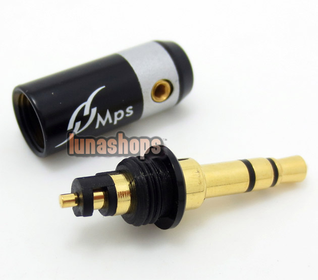 Mps Eagle-4S 3.5mm  Male Plug Golden Plated solder type Adapter For DIY 