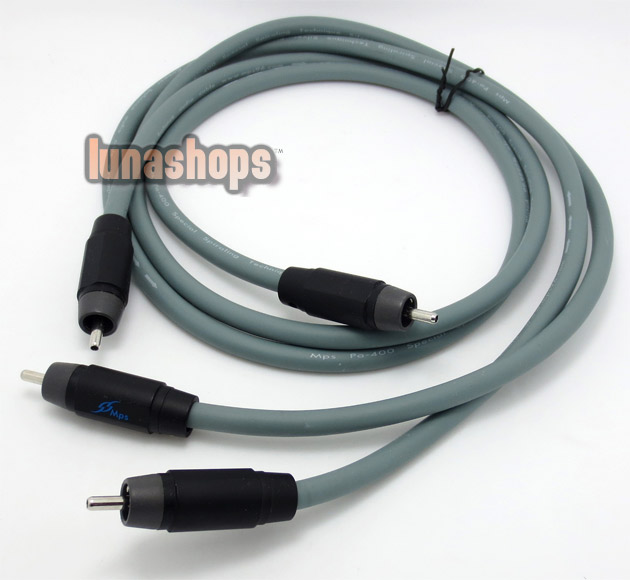 1pcs MPS M-400R Silver Plated + OFC RCA Male To Male Cable For Hifi Speaker AMP