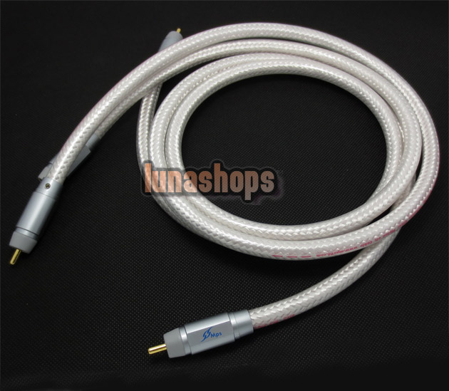 1m 1pcs MPS M-8G OFC RCA Male To Male Cable Gold Plated For Hifi Speaker AMP