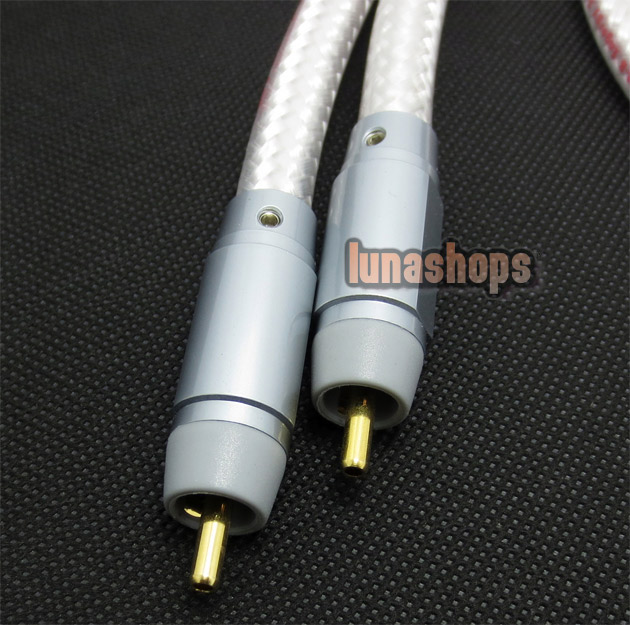1m 1pcs MPS M-8G OFC RCA Male To Male Cable Gold Plated For Hifi Speaker AMP