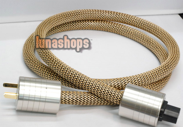 1.5m Denmark GUZI -196 Degree frozen Hifi power Cable 3x crystals of silver and 8N