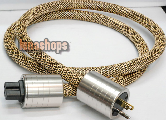 1.5m Denmark GUZI -196 Degree frozen Hifi power Cable 3x crystals of silver and 8N