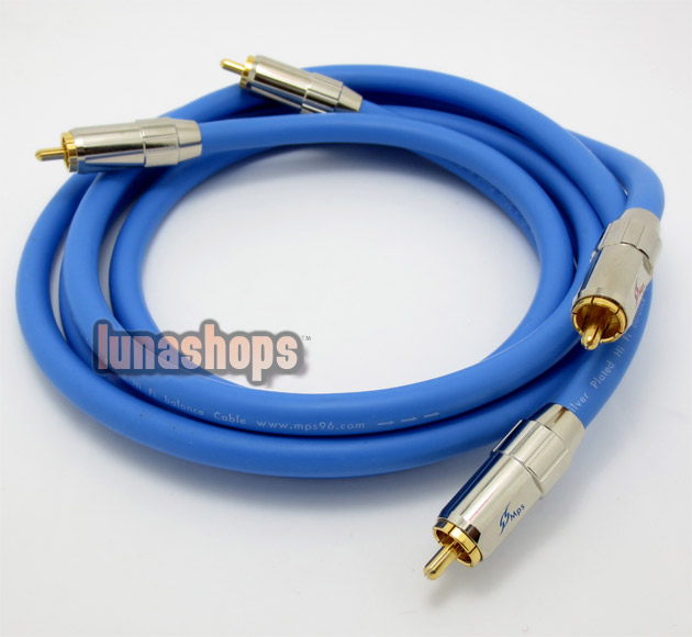 1pcs MPS E-310F OFC RCA Male To Male Cable For Hifi Speaker AMP