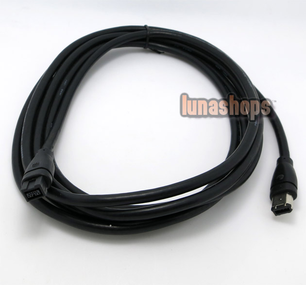 IEEE 1394 6 to 9 pin Male to Male Firewire i-Link DV Cable PC