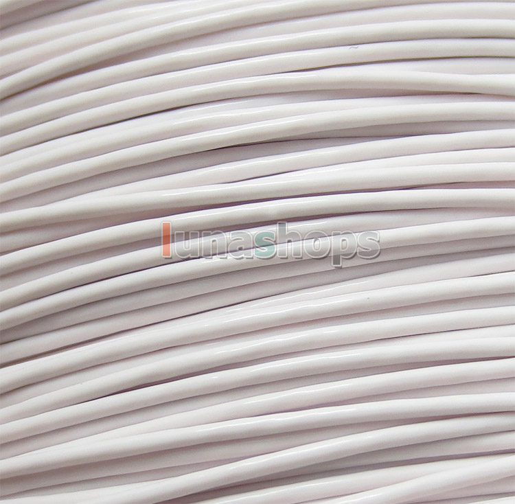 White 100m 26AWG Ag99.9% Acrolink Pure 7N OCC Signal Wire Cable 65/0.05mm2 Dia:0.82mm For DIY 