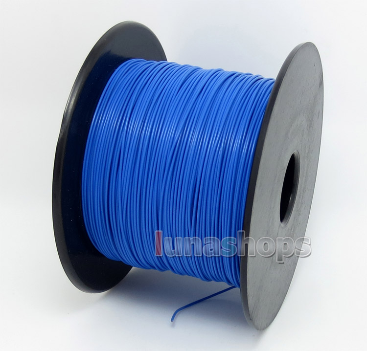 Blue 100m 26AWG Ag99.9% Acrolink Pure 5N OCC Signal Wire Cable 19/0.1mm2 Dia:0.8mm For DIY 