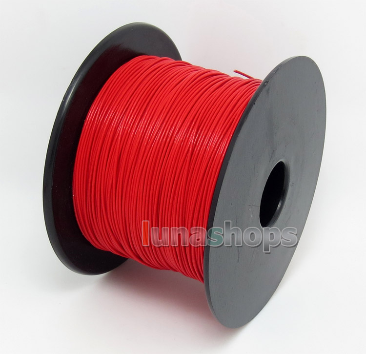 Red 100m 24AWG Ag99.9% Acrolink Pure 7N OCC Signal Wire Cable 30/0.1mm2 Dia:0.88mm For DIY 