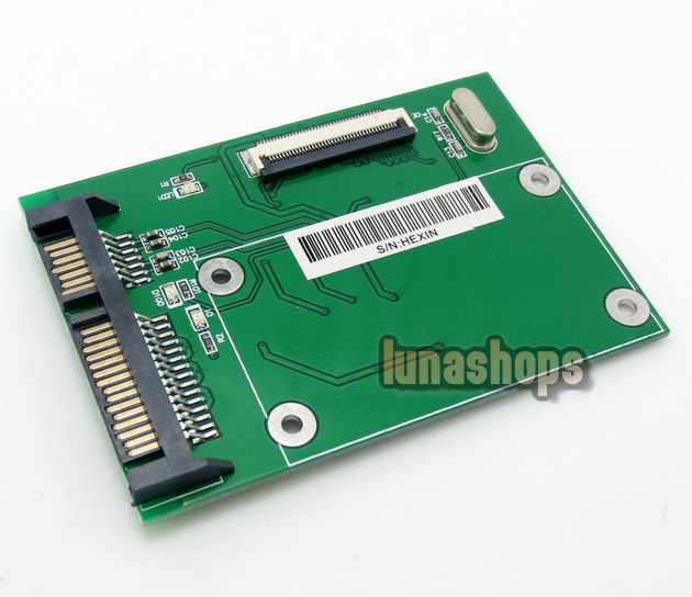 1.8"ZIF (CE) SSD to serial ATA 22pin SATA adapter + Ribbon