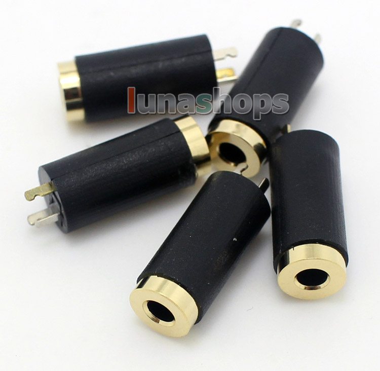 2.5mm Stereo Female Plug 3 poles Port Audio Cable Connector For DIY Handmade