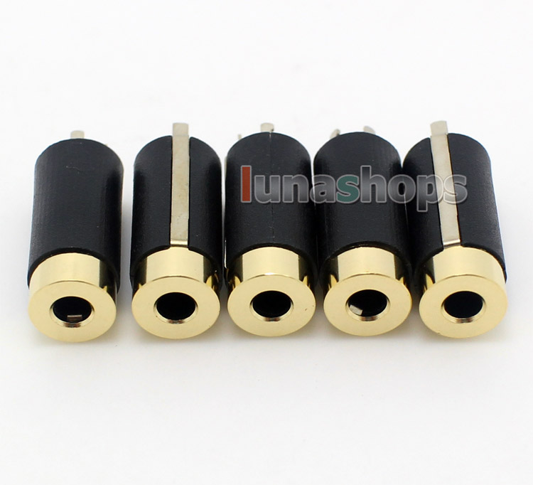 2.5mm Stereo + Mic Female Plug Port Audio Cable Connector For DIY Handmade