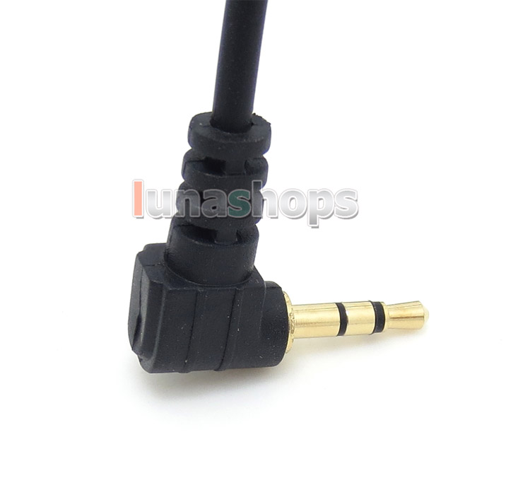 3 Pole 2.5mm Stereo plug Male To 90 degree Male Cable Adapter Converter