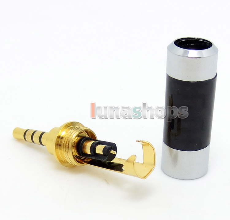 New Style 2.5mm 4 poles Oyaide Carbon Shell Stereo Male Plug Audio Connector DIY Solder adapter