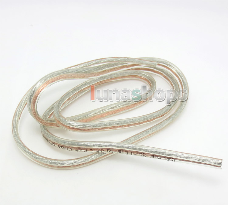 100cm long 2 pins GQX Real sound OFC high class speaker Cable Wire