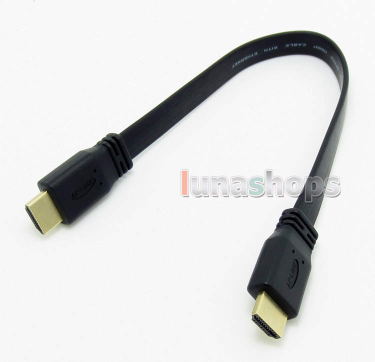 Gold connector HDMI Male to HDMI male 30cm Belt Cable HDTV 1.4