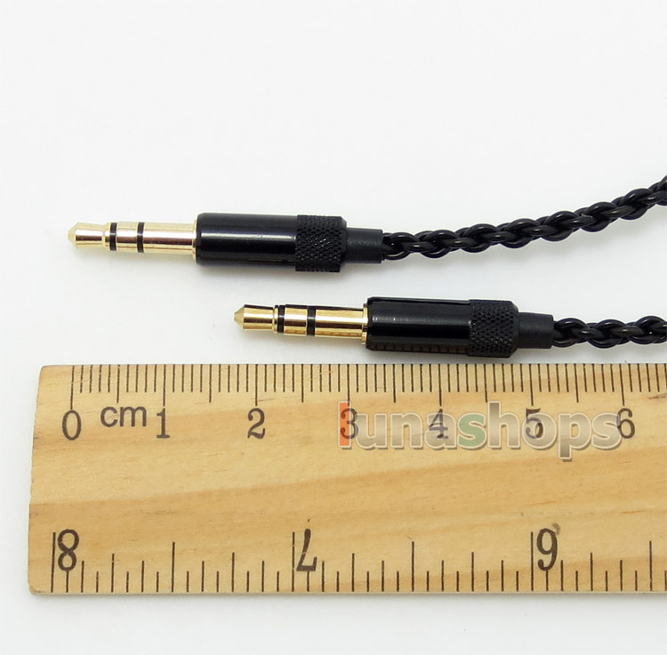 3.5mm male to Male Earphone audio DIY 4*18 core 72 OFC wire cable For Monster Solo etc.
