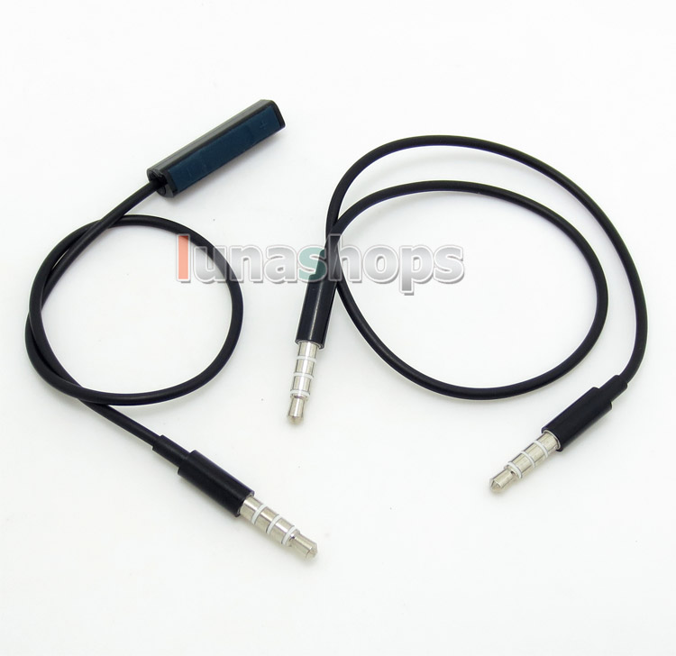 For Car Use 3.5mm male to Female Aux speaker audio cable With Remote Control