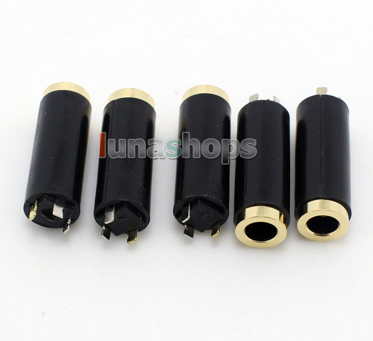 3.5mm Stereo Female Plug 3 poles Port Audio Cable Connector For DIY Handmade