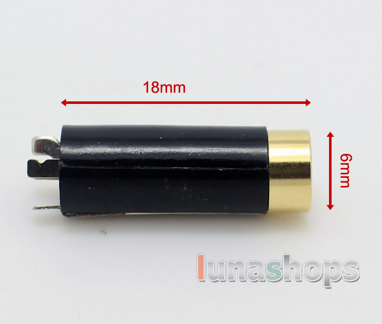 3.5mm Stereo Female Plug 3 poles Port Audio Cable Connector For DIY Handmade