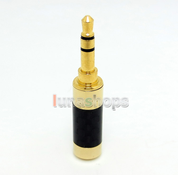 Oyaide Straigt Gold 3.5mm 3 poles Male stereo phono Carbon Shell DIY Solder Adapter 