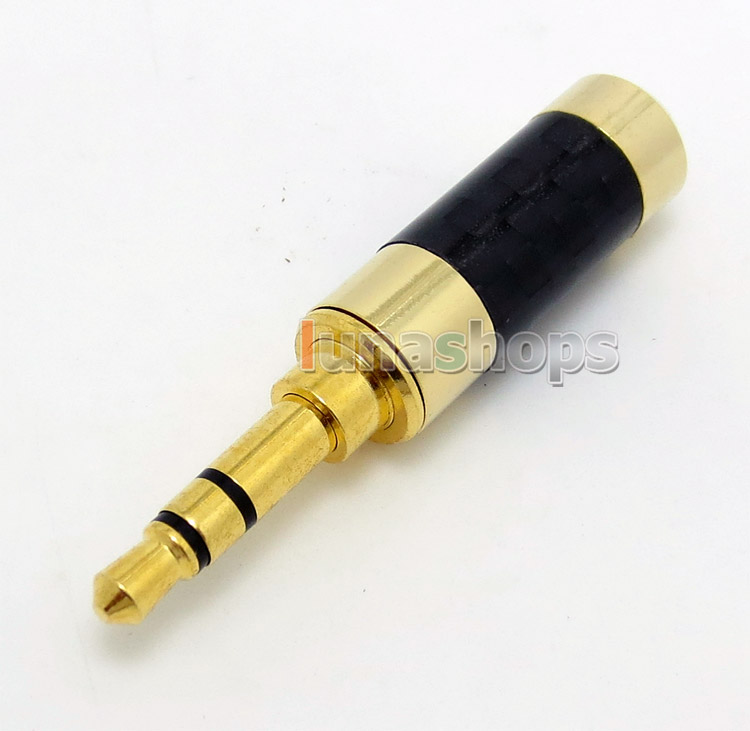 Oyaide Straigt Gold 3.5mm 3 poles Male stereo phono Carbon Shell DIY Solder Adapter 