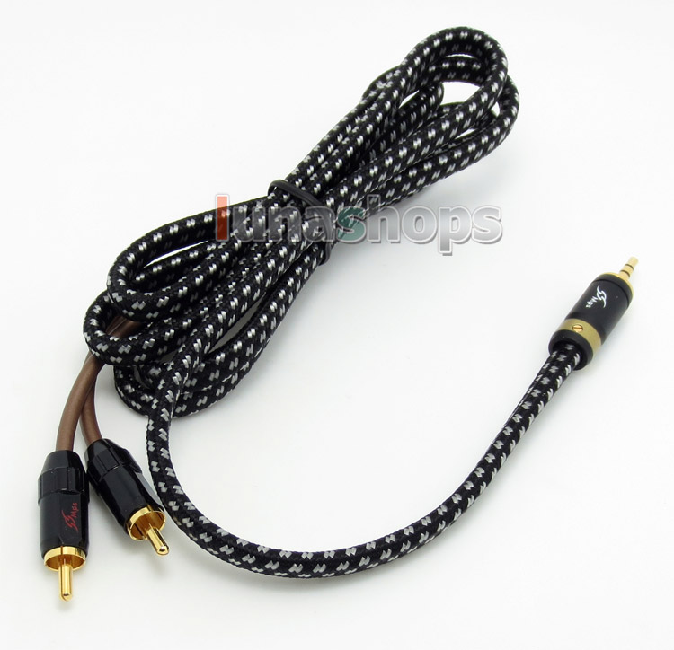 1.8m MPS X-5 Leopard 3.5mm Male to 2 RCA splitter type Silver plated cable