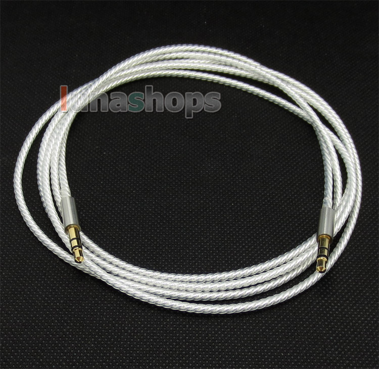 1.5m Silver Plated 3.5mm To 3.5mm Earphone Cable For Monster Solo Studio Beats Headphone