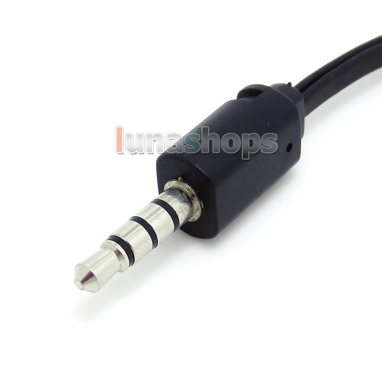 3.5mm 4poles Male To 2 Female Splitter Microphone Earphone Adapter Cable