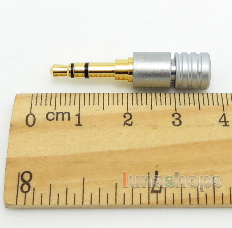 3.5mm 3 poles 5mm Stereo Male Audio Cable Connector DIY Solder adapter