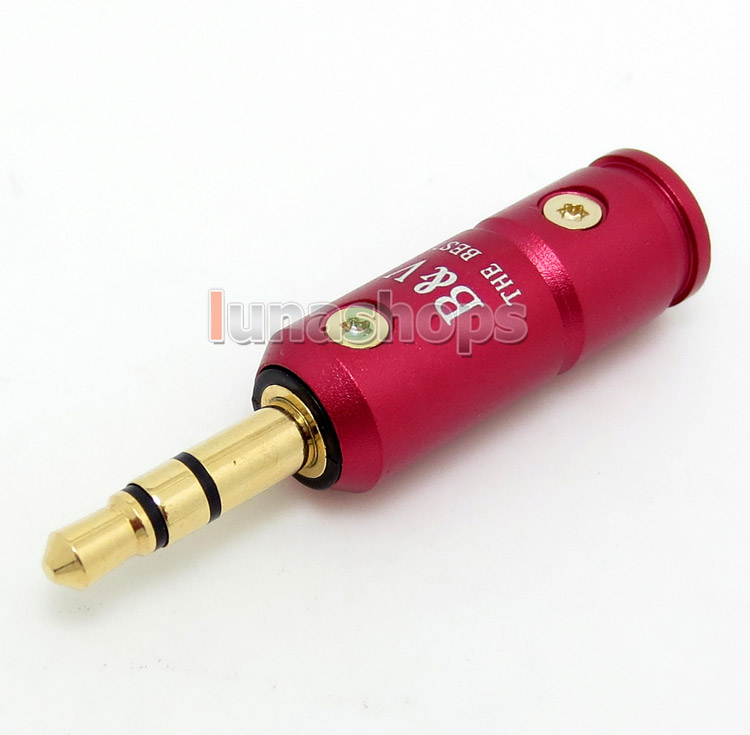 BV Straight 3.5mm 3 poles Male stereo phono DIY Solder Adapter 