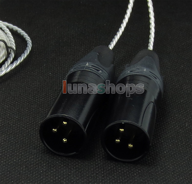 3 Pin Male XLR PCOCC + Silver Plated Cable Cord for Audeze LCD-3 LCD3 LCD-2 LCD2