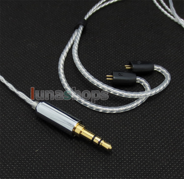 1.2m Custom Handmade Cable For Ultimate Ears UE TF10 SF3 SF5 5EB 5pro Earphone Silver plated
