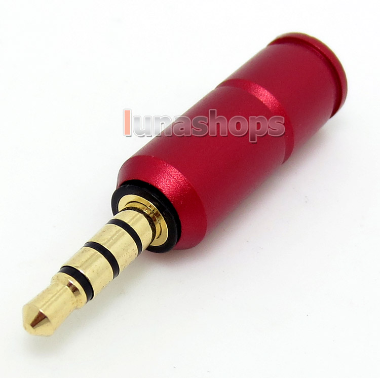 BV Straight 3.5mm 4 poles Male stereo phono DIY Solder Adapter 
