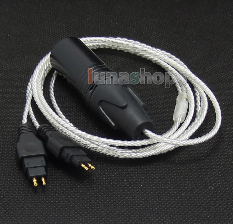 4pin XLR Male PCOCC + Silver Plated Cable for Sennheiser HD525 HD545 HD565 HD650 HD600 HD580
