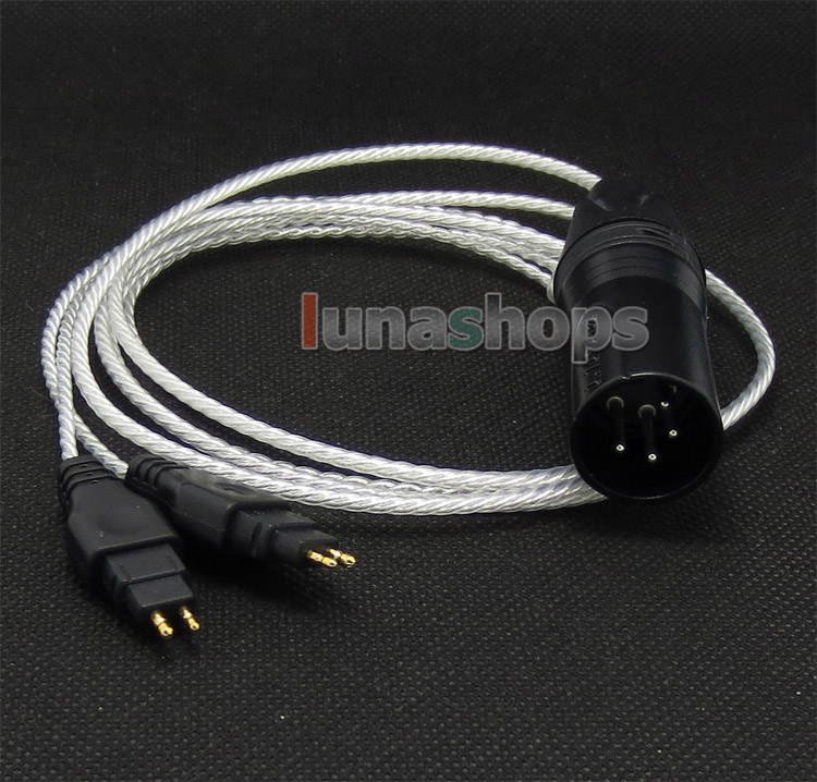 4pin XLR Male PCOCC + Silver Plated Cable for Sennheiser HD414 HD420 HD425 HD430 HD440 HD442 HD450 II SL 