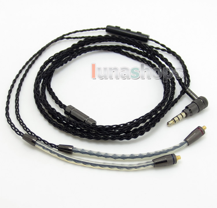 1.2m Cable With Mic Remote For Shure se535 Se846 Ultimate ears UE900 earphone 8 wires