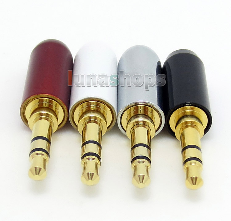3.5mm 3 poles 6mm Sennheiser Stereo Male  Audio Cable Connector DIY Solder adapter